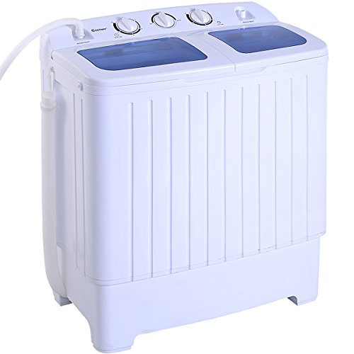 Giantex EP21684 Portable Mini Compact Twin Tub 17.6lbs Washing Machine Washer Spin Cycle