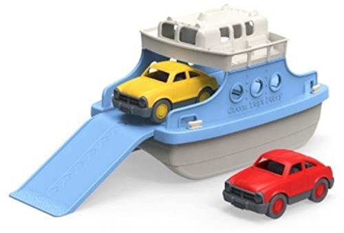 Green Toys Ferry Boat with Mini Cars Bathtub Toy