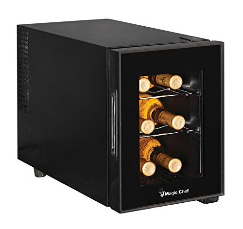 Magic Chef MCWC6B 6 Bottle Countertop Wine Cooler, Black