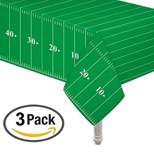 Pack of 3 Game Day Football Touchdown Tablecover 54″x108″ by Oojami